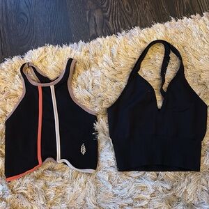 FP Movement by Free People Black and Multicolor Crop Tops